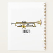 Trumpet cartoon illustratie planner (Achterkant)