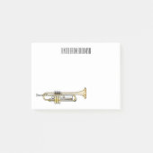Trumpet cartoon illustratie post-it® notes (Voorkant)