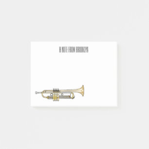 Trumpet cartoon illustratie post-it® notes