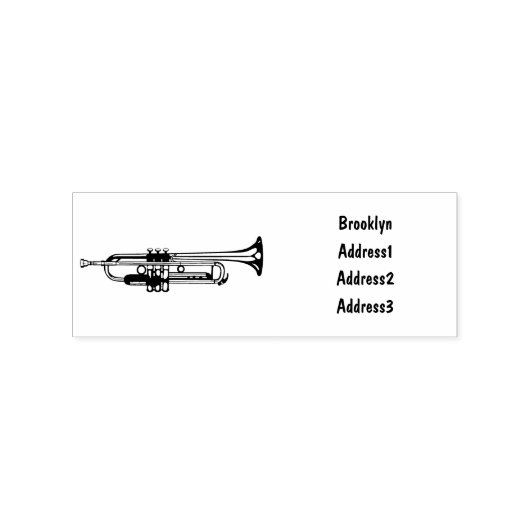 Trumpet cartoon illustratie rubberstempel (Afrduk)