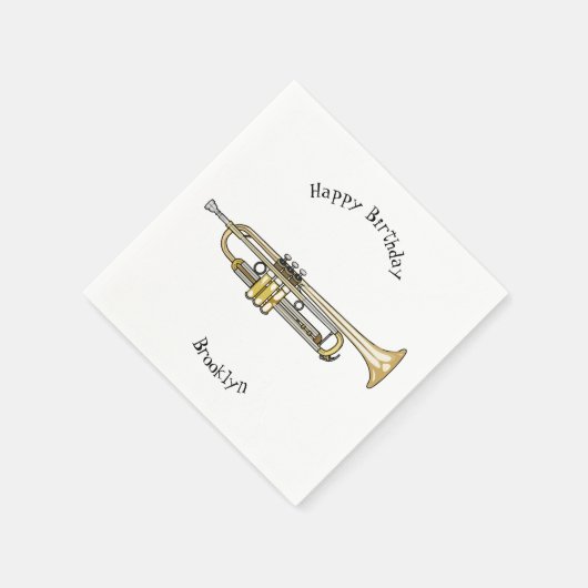 Trumpet cartoon illustratie servet (Hoek)