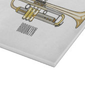 Trumpet cartoon illustratie snijplank (Hoek)