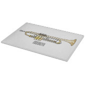 Trumpet cartoon illustratie snijplank (Hoek)