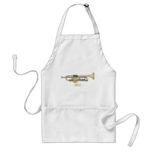 Trumpet cartoon illustratie standaard schort