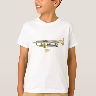 Trumpet cartoon illustratie t-shirt