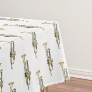 Trumpet cartoon illustratie tafelkleed