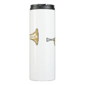 Trumpet cartoon illustratie thermosbeker (Achterkant)