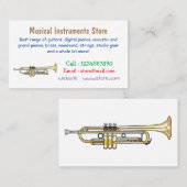 Trumpet cartoon illustratie visitekaartje (Voorkant / Achterkant)