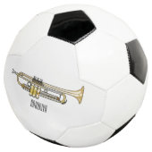 Trumpet cartoon illustratie voetbal (Drie kwart)