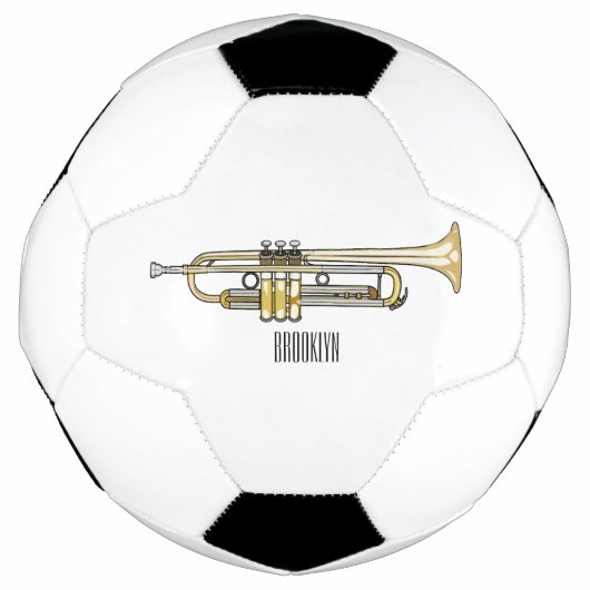 Trumpet cartoon illustratie voetbal (Voorkant)