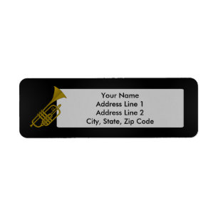 Trumpet-cartoon labels