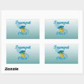 Trumpet Chick #3 Rechthoekige Sticker (Vel)
