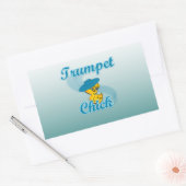 Trumpet Chick #3 Rechthoekige Sticker (Envelop)