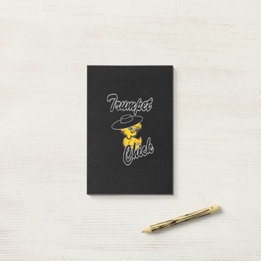 Trumpet Chick #4 Post-it® Notes (Op bureau)