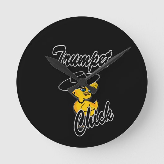Trumpet Chick #4 Ronde Klok (Voorkant)