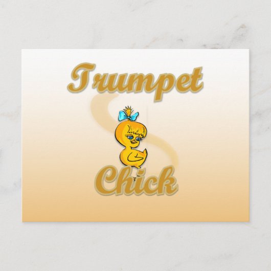 Trumpet Chick Briefkaart (Voorkant)