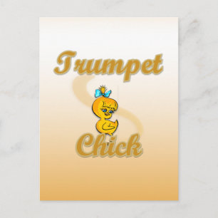 Trumpet Chick Briefkaart