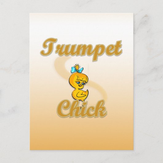 Trumpet Chick Briefkaart (Voorkant)