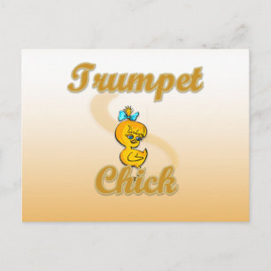 Trumpet Chick Briefkaart