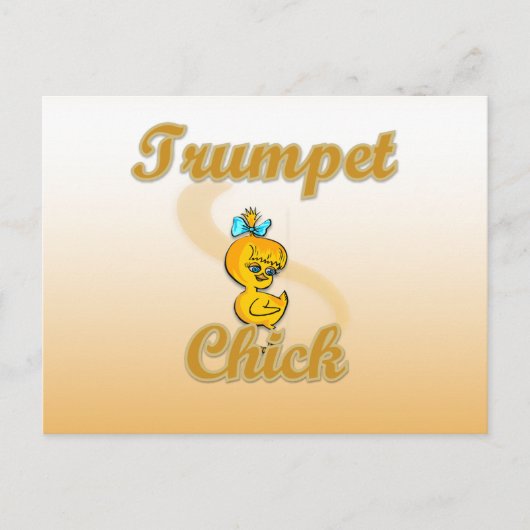 Trumpet Chick Briefkaart (Voorkant)