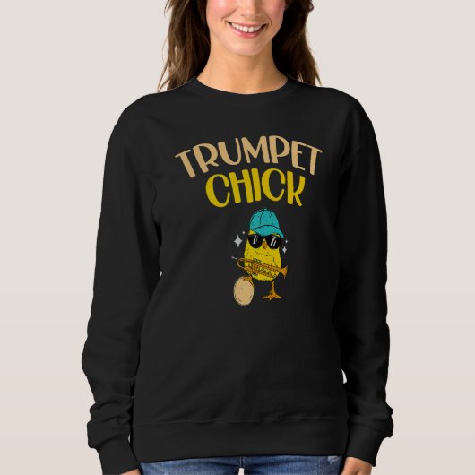 Trumpet Chick Chicken Musician Musical Intrut P Trui (Voorkant)