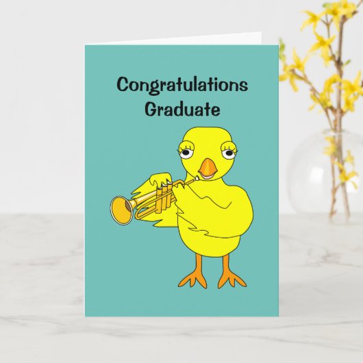 Trumpet Chick Kaart (Gele Bloem)