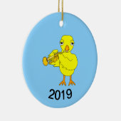 Trumpet Chick Keramisch Ornament (Rechts)
