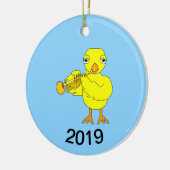 Trumpet Chick Keramisch Ornament (Links)