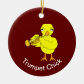 Trumpet Chick Keramisch Ornament (Voorkant)