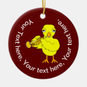 Trumpet Chick Keramisch Ornament (Voorkant)