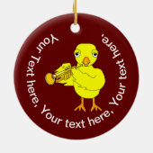 Trumpet Chick Keramisch Ornament (Achterkant)