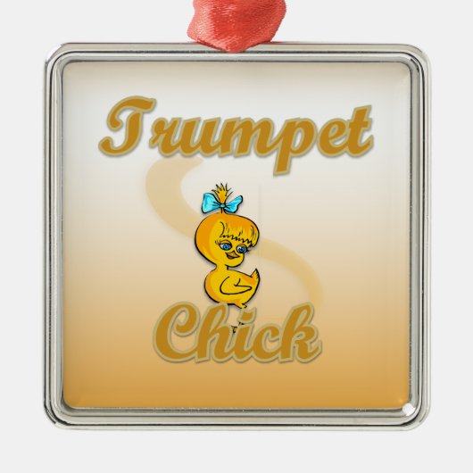 Trumpet Chick Metalen Ornament (Voorkant)