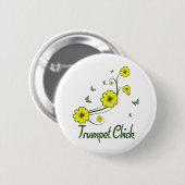 Trumpet Chick Ronde Button 5,7 Cm (Voorkant /achterkant)