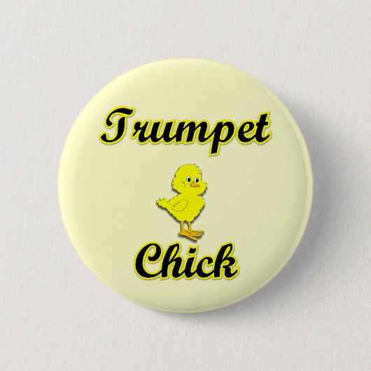 Trumpet Chick Ronde Button 5,7 Cm (Voorkant)