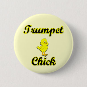 Trumpet Chick Ronde Button 5,7 Cm