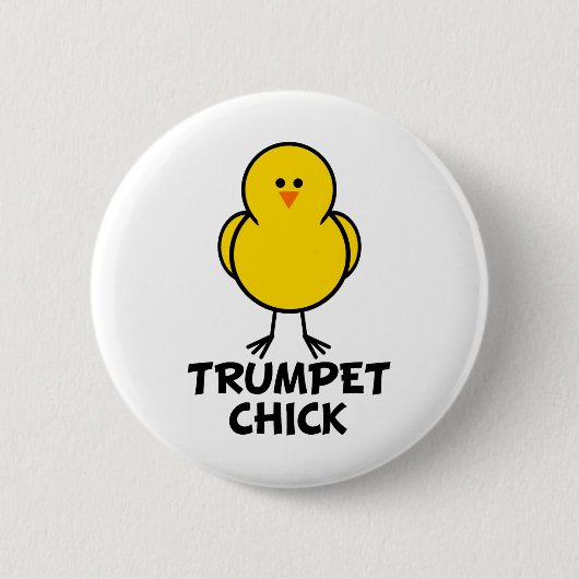 Trumpet Chick Ronde Button 5,7 Cm (Voorkant)
