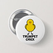Trumpet Chick Ronde Button 5,7 Cm (Voorkant /achterkant)