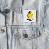Trumpet Chick Vierkante Button 5,1 Cm (In situ)