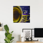 Trumpet Close-up 3 Poster (Thuiskantoor)