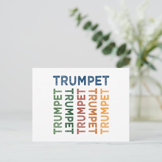 Trumpet Colorful Briefkaart (Staand voorkant)