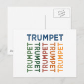 Trumpet Colorful Briefkaart (Voorkant / Achterkant)