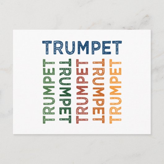 Trumpet Colorful Briefkaart (Voorkant)