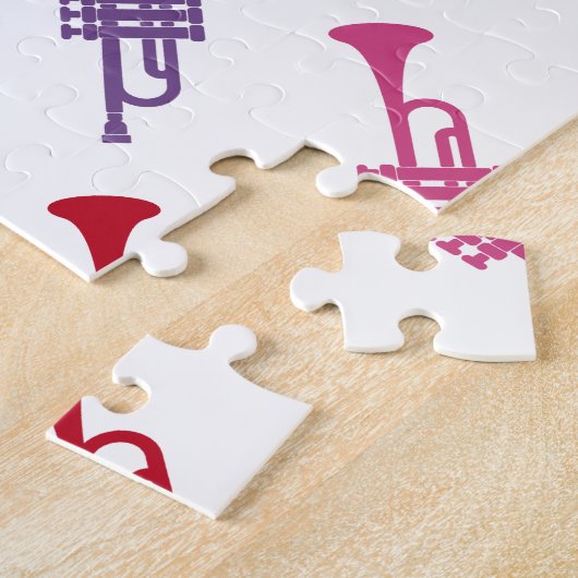 Trumpet Colorful Fun Array Music Legpuzzel (Zijkant)