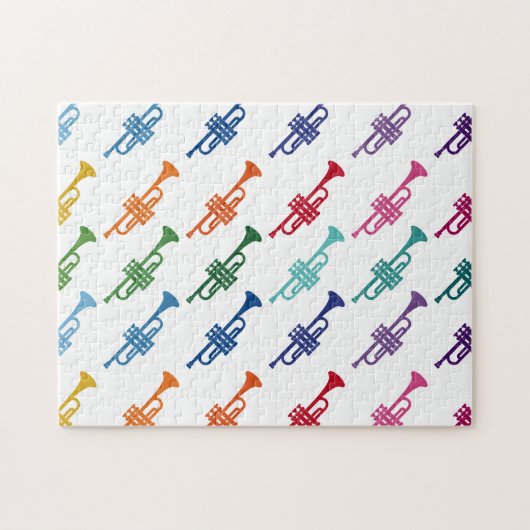 Trumpet Colorful Fun Array Music Legpuzzel (Horizontaal)