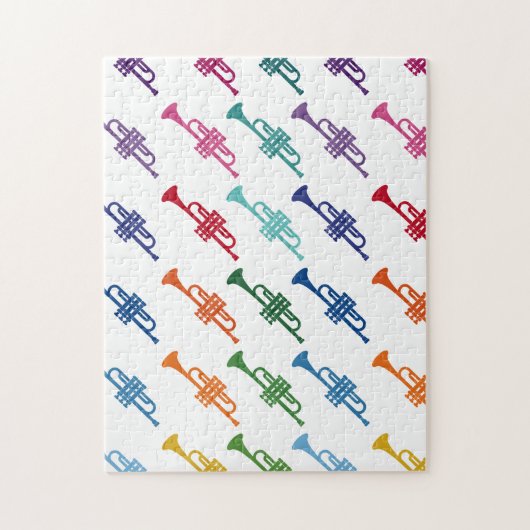 Trumpet Colorful Fun Array Music Legpuzzel (Verticaal)