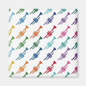 Trumpet Colorful Fun Array Music Magneet (Voorkant)