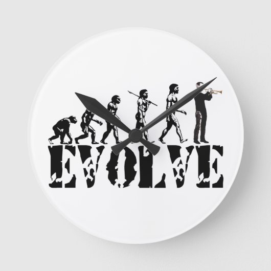 Trumpet Cornet Bugle Band Musical Music Evolution Ronde Klok (Voorkant)