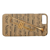 Trumpet Custom Musical Notes Case-Mate iPhone Case (Achterkant (Horizontaal))
