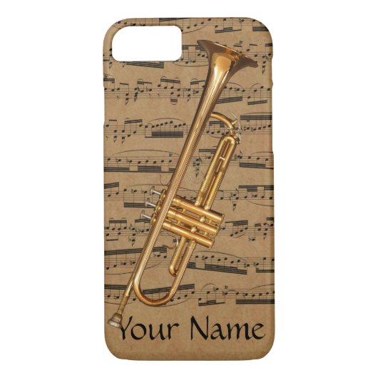Trumpet Custom Musical Notes Case-Mate iPhone Case (Achterkant)