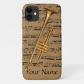 Trumpet Custom Musical Notes Case-Mate iPhone Case (Achterkant)